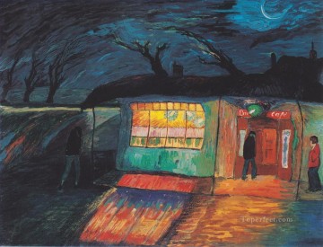 有名な要約 Painting - 夜のカフェ マリアンヌ・フォン・ヴェレフキン 表現主義